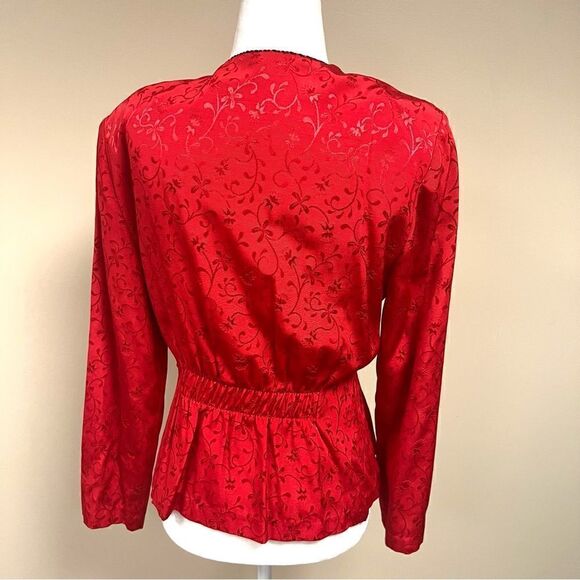 - SL Petites vintage red wrap top size 6/8 - Picture 4 of 7